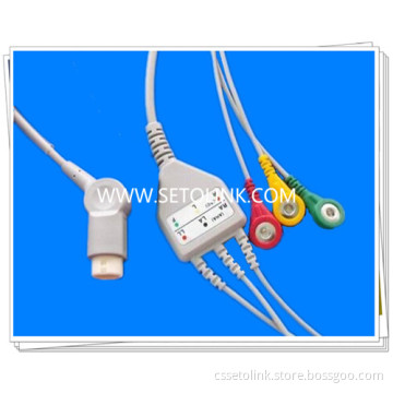 Philips 3 Lead ECG Cable Snap, IEC Standard
